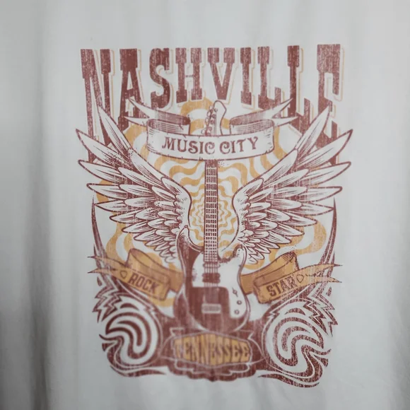 Nashville Music City Graphic Tee - Cream - Picture 6 of 6